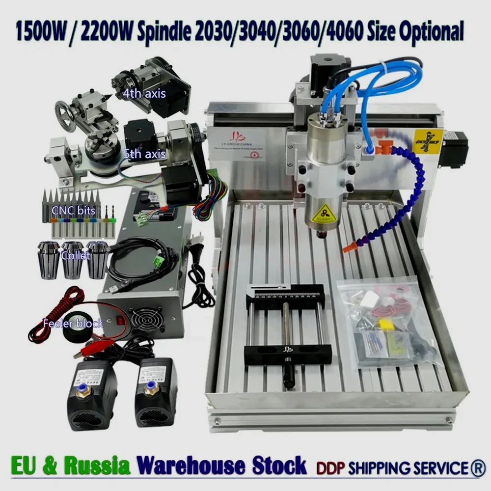 

New Water Cooled 3-5axis 2030 3040 3060 4060 Aluminum Engraving Machine Wood CNC Router Metal Engraver Drilling Milling Lathe