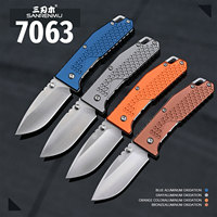 SANRENMU 7063 Outdoor Pocket Folding Knife Camping Fishing Hunting Adventure EDC Portable Rescue Tools Aluminum Alloy Handle