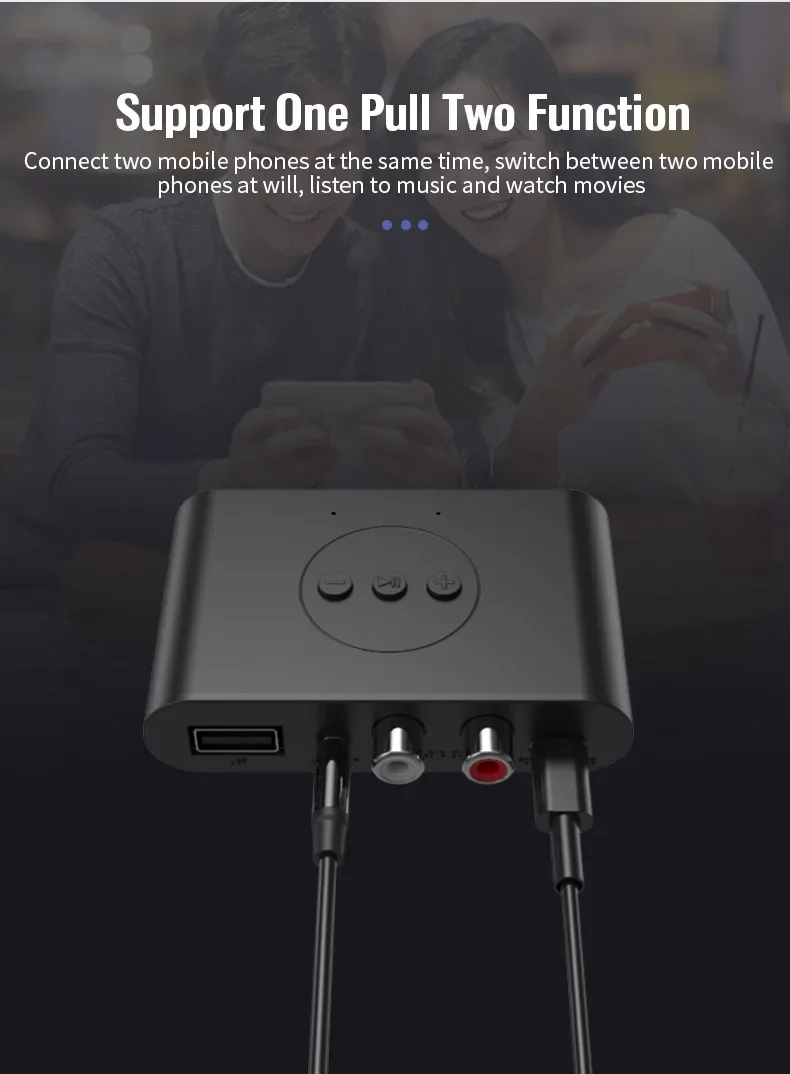 Bluetooth 5.0 ricevitore Audio U disco RCA 3.5mm 3.5 AUX Jack Stereo musica adattatore senza fili con microfono per auto Kit altoparlante amplificatore