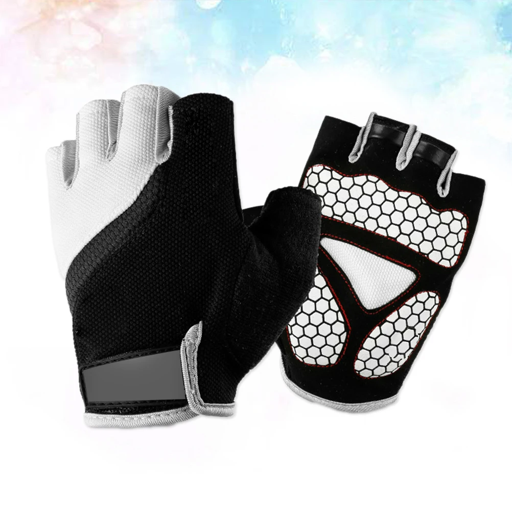 

Fingerless Cycling Gloves Lightweight Silica Gel Breathable Shock Absorbing Anti Skid Outdoor Sports Fitness Half for Men