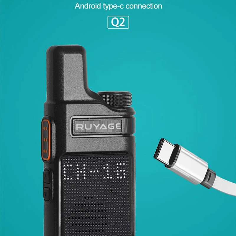 PMR-Walkie Talkie portátil 446, Mini Radio de comunicación Profesional, transceptor de Radio bidireccional, calidad Ruyage Q2