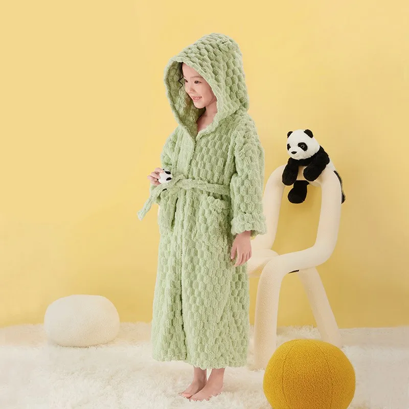 Peignoir à Capuche pour Enfants, Vêtement de Nuit pour la Maison, Nouvelle Collection