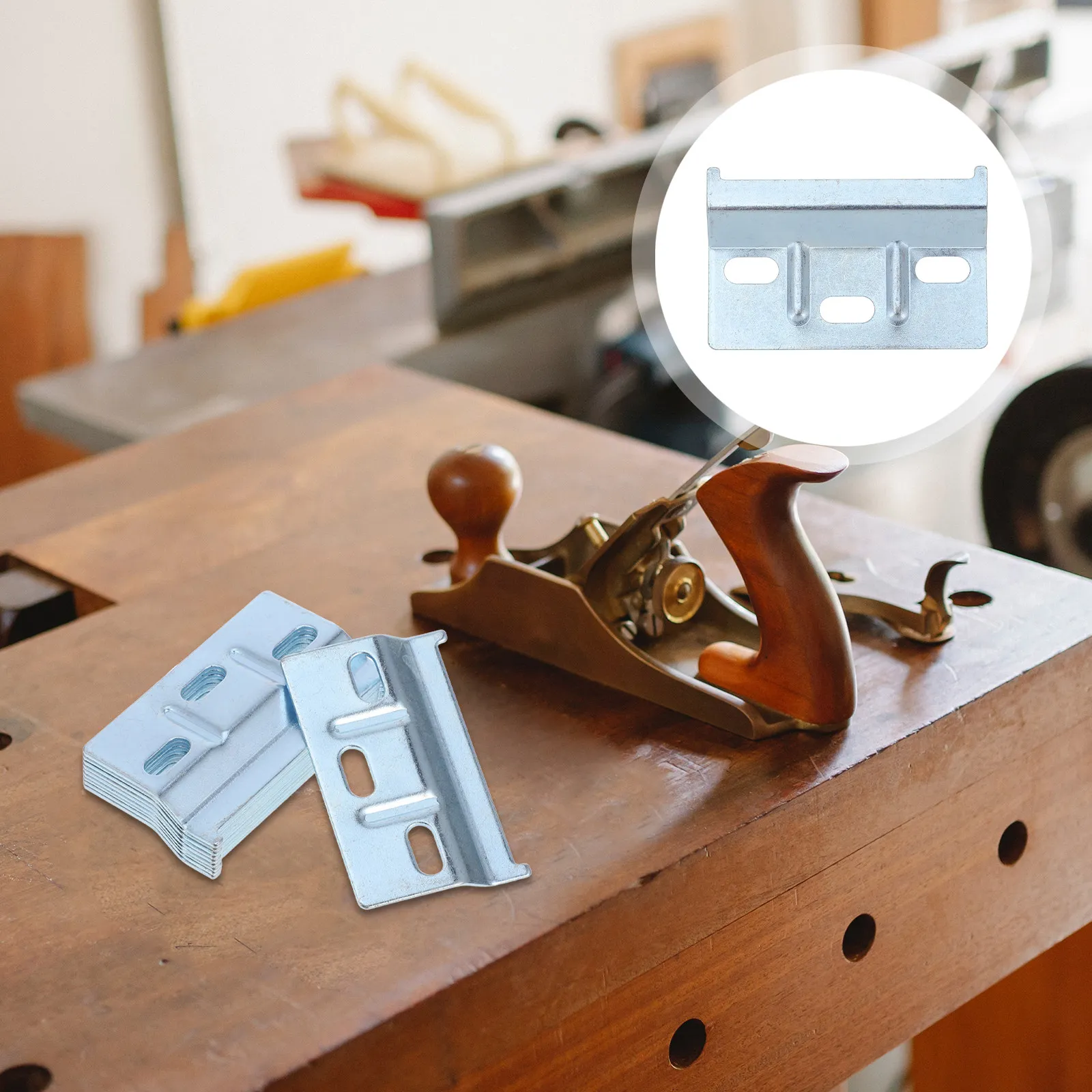 

10Pcs Heavy Duty Kitchen Cabinet Brackets Galvanized Iron 60Mm Wall Mount Hanging Support for Bedroom Dining Room Shelf Braces