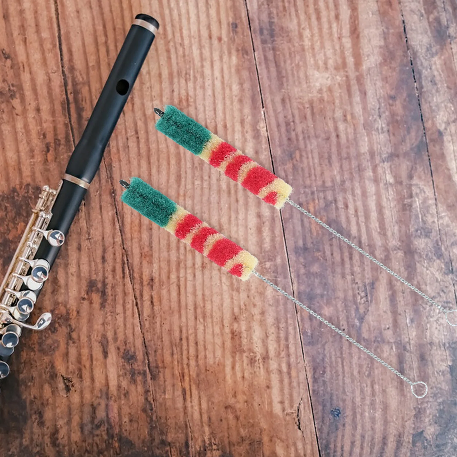 2 stuks Piccolo-reinigingsborstelset Lange duurzame instrumentreinigers Draagbare muziekinstrument Onderhoudsgereedschappen Piccolo-borstel