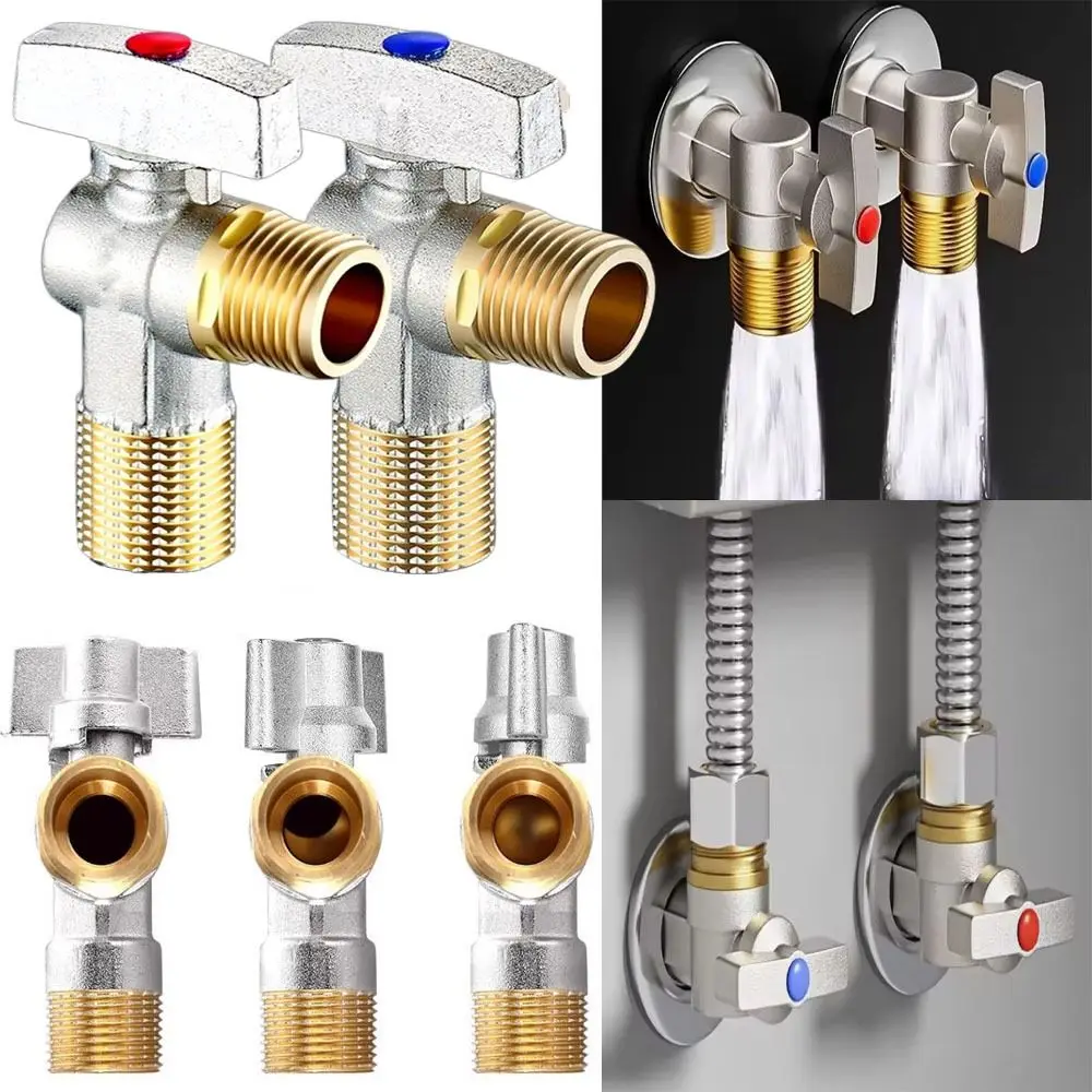 Hot and Cold Water Large Flow Water Stop Valves Brass G1/2