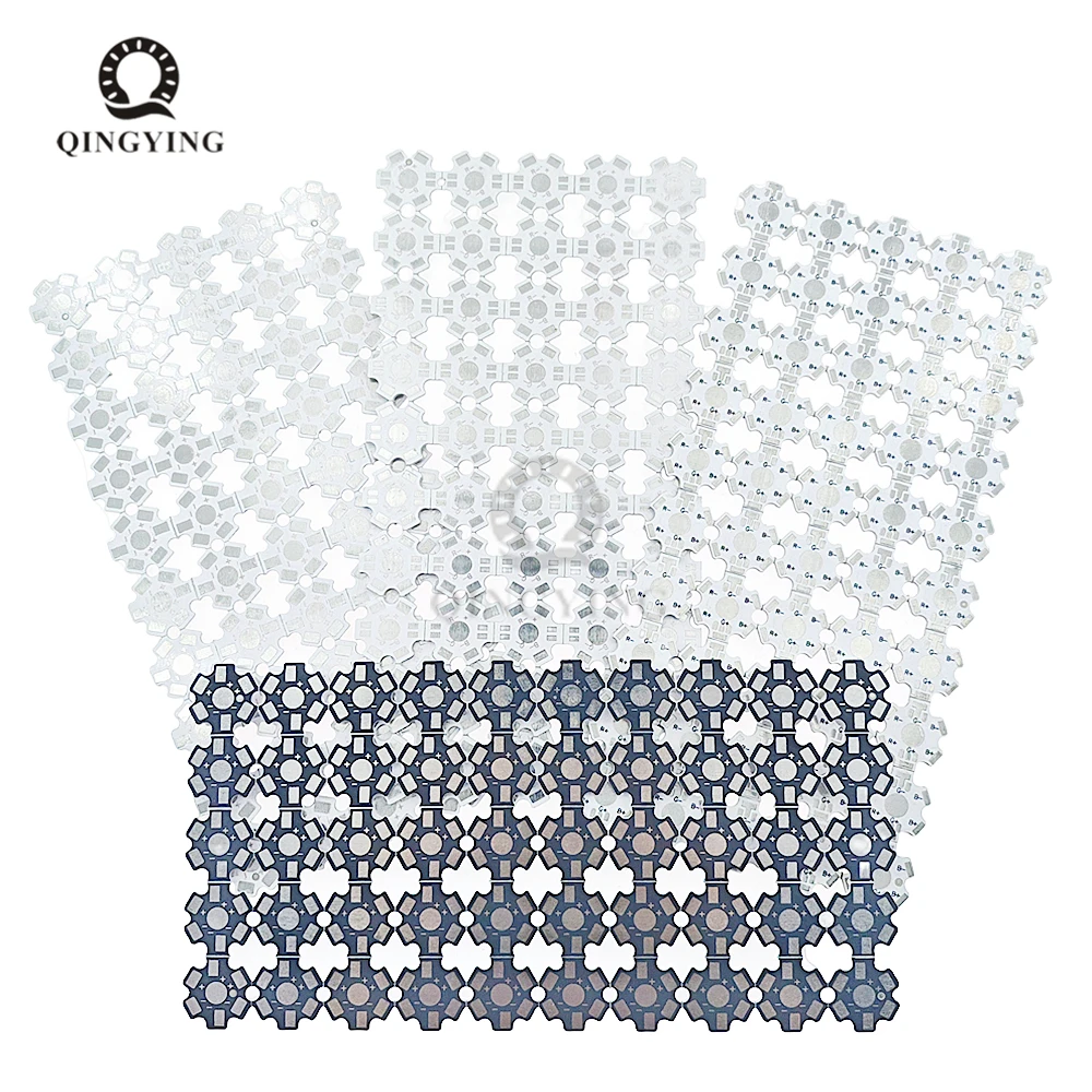 100szt - 1000szt 20mm Aluminiowa płyta podstawowa, 1W 3W 5W Diody LED Radiator gwiazdowy, 2Pin 4Pin 6Pin RGB Lamp Board PCB