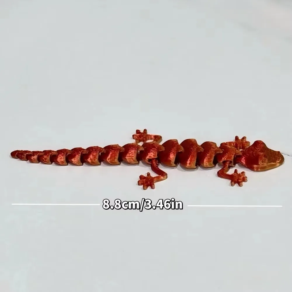 3D Printed Movable Joint Lizards Colorful Realistic Reptile Desktop Ornaments Durable Plastic Decorations for Home