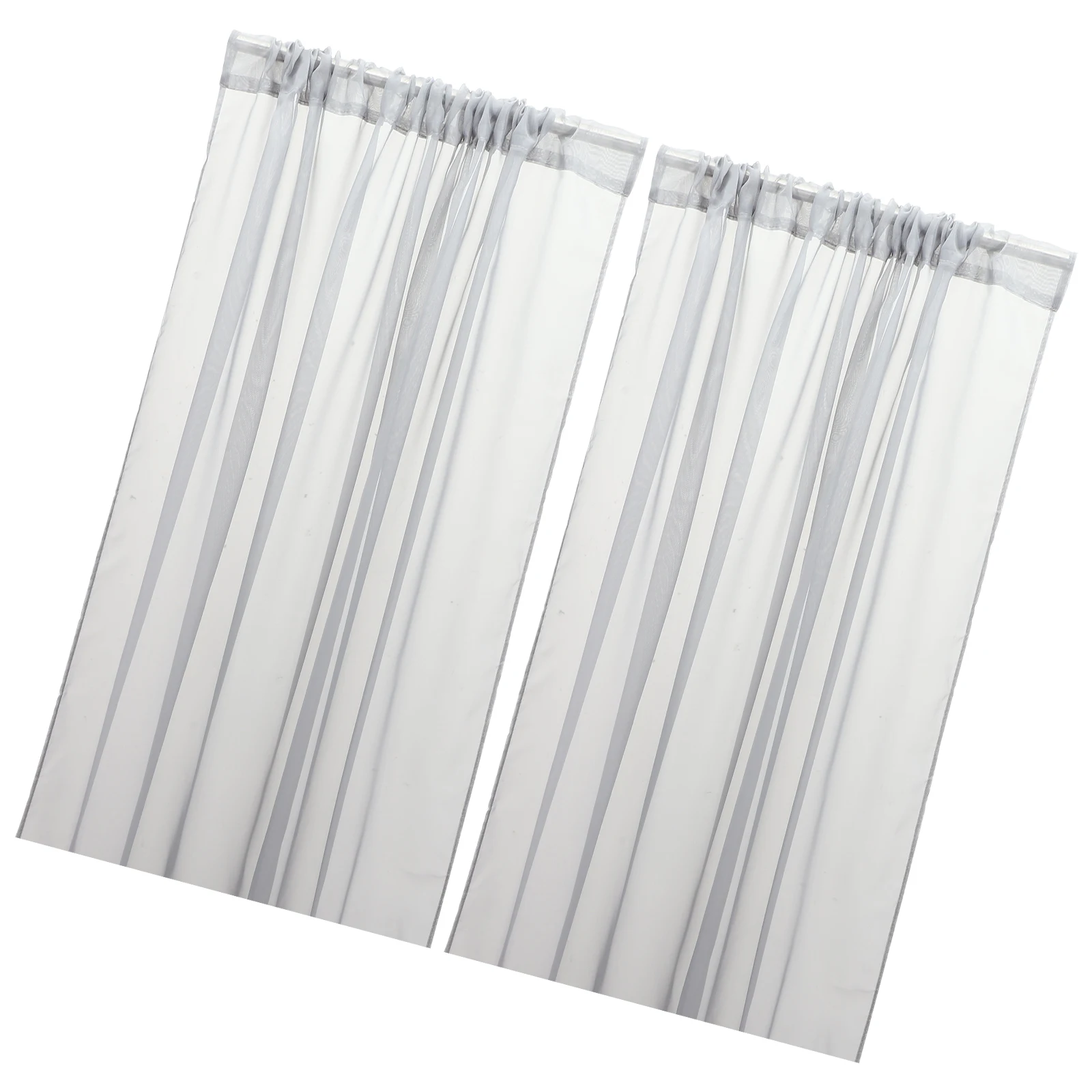 

2 Pcs Curtains Gauze Window Drapes Neutral Polyester Balcony Sheer Bedroom Decor Privacy Luxurious View Home Atmosphere Door