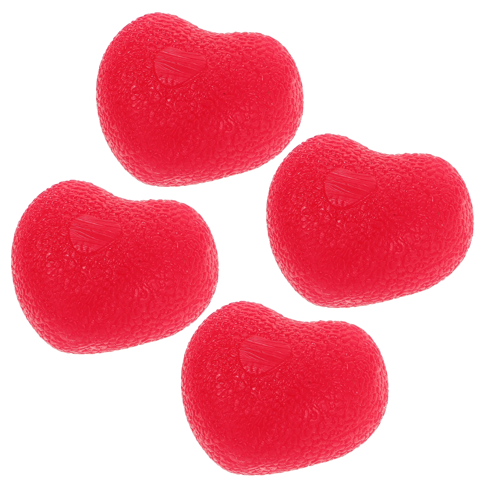 

4 Pcs Heart Shaped Grip Ball Hand Therapy Exercise Strengthen Fingers Wrist Squeezer Portable TPR Hand Gripper Stress Relief Toy