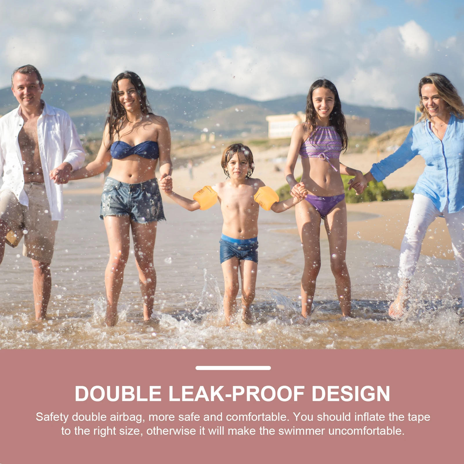 

2Pcs Inflatable Swim Armband for Adult Play Buoyant Swim Beginner Supplies