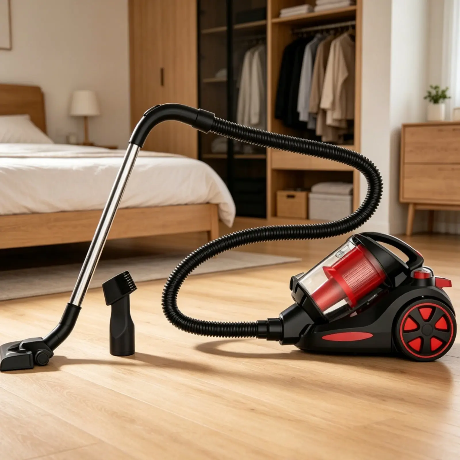 

Handheld Vacuum Cleaner Large Capacity Canister Vacuum Cleaning Appliance Auto Cord Rewind Variable Speed Control for Home