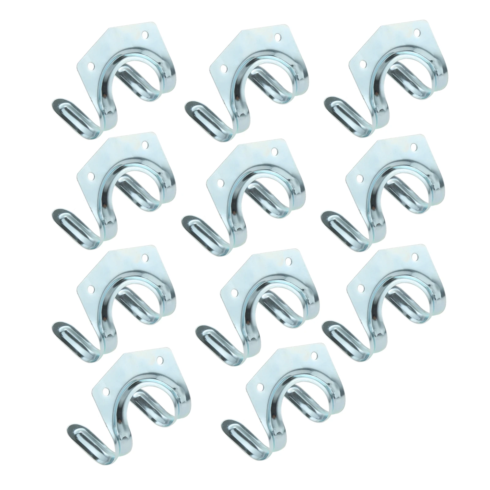 

10 Pcs Heavy Duty Hanger Tools Storage Hooks Wall Mount Metal Double Hooks Garage Shed Hanging Organizer Kitchen Garden Bracket