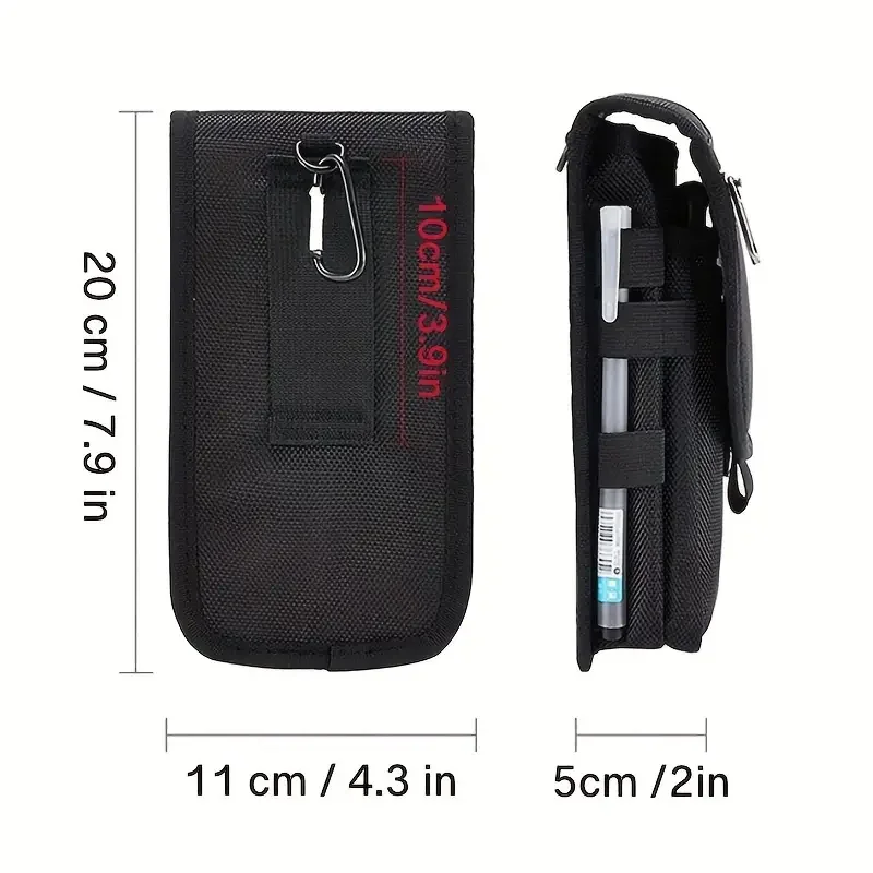 Flip Phone Bag With Three Compartments For Casual Pen Insertion And Waist Hanging Men\'s Belt Loop Pouch Large Capacity Wallet