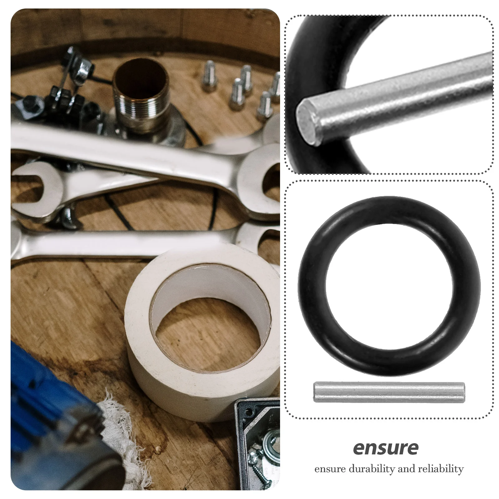 6 Sets Wrench Ring Electric Wrench Socket Retainer Ring Drive Retainer Pin Supply Pin and Ring Electric Wrench Retaining Ring