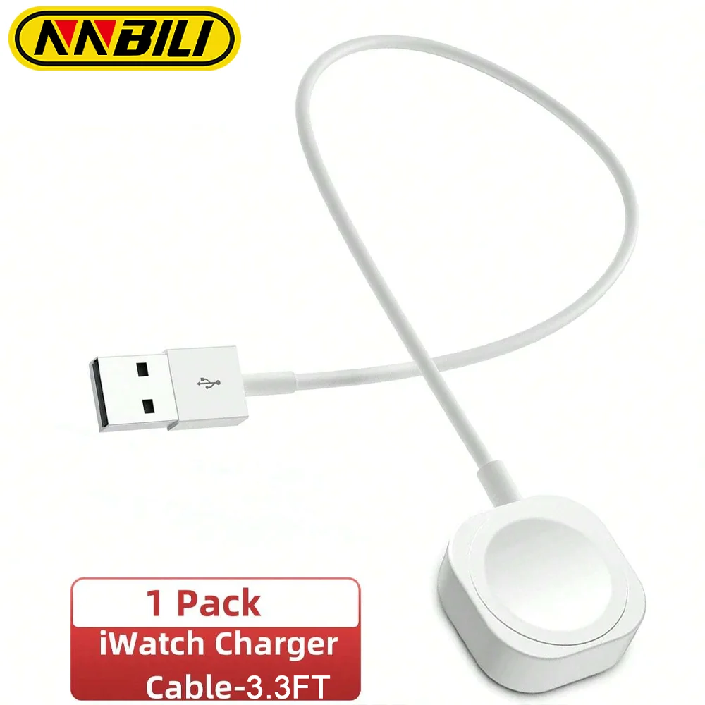 NNBILI For Apple Magnetic Wireless Charger For iWatch 8 7 6 5 4 3 Portable Fast Charging Watch Series USB Cord Cable Accessories