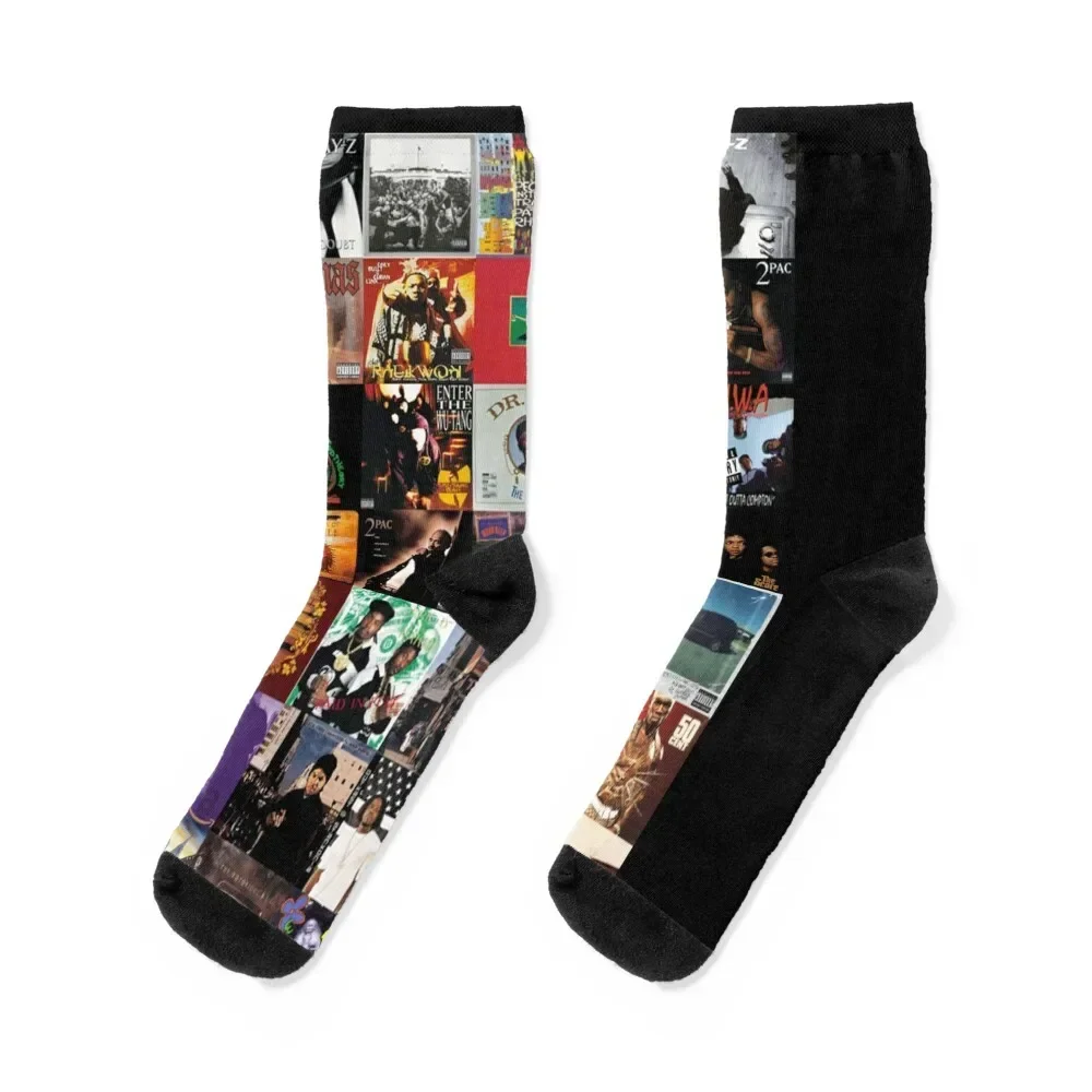 

Classic hip hop albums Socks cycling funny gift floral Socks Male Women's