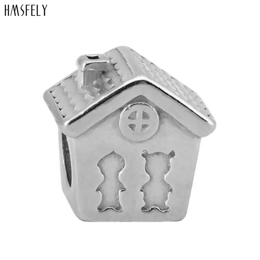 HMSFELY European House Charm Beads For DIY Women Bracelet Jewelry Making Accessories Bead 316l Stainless Steel Beads