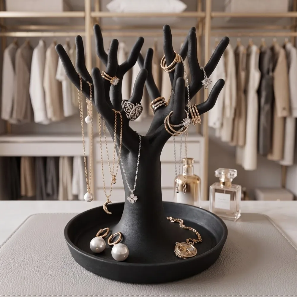 3D Printed Miscellaneous Item Storage Tray Simulated Decorative Figurine Tree-shaped Organizer Multifunctional Jewelry Towers