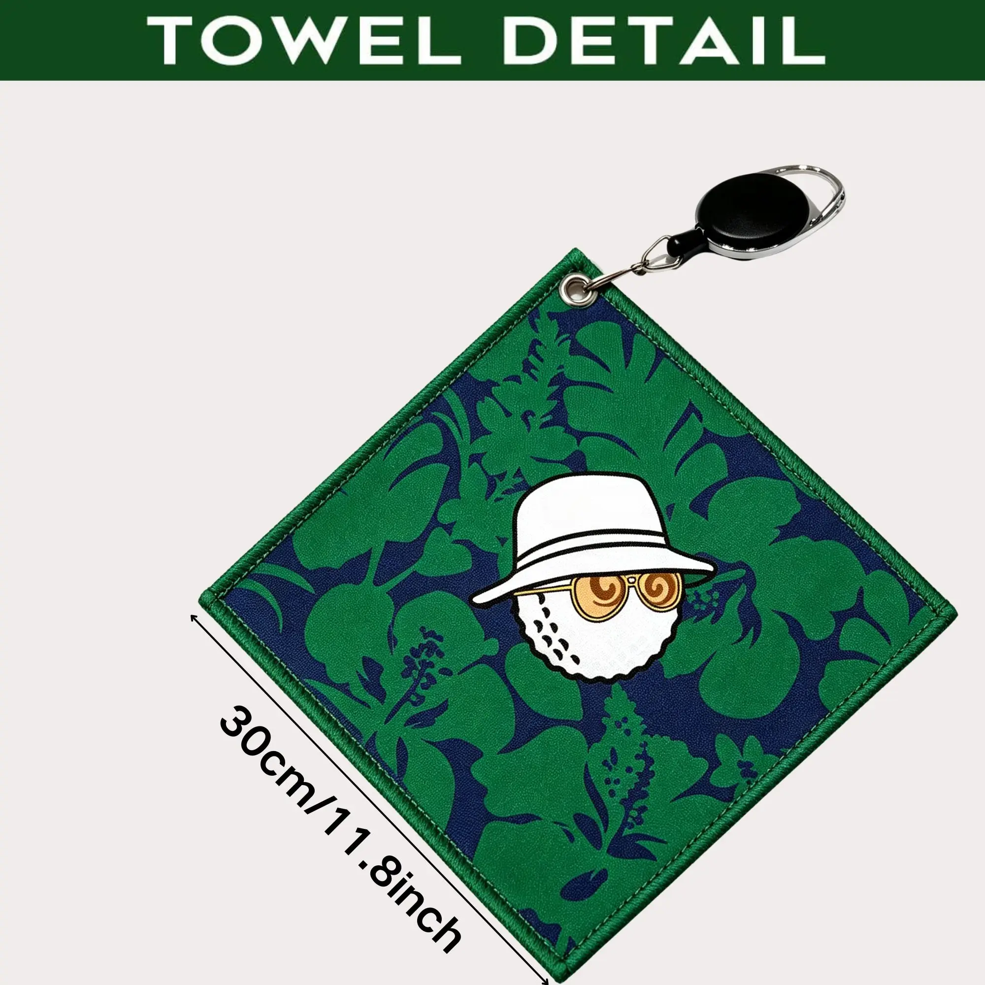 High-Quality Golf Towel, Stylish And Unique, Double-Layered And Durable, with a Retractable Hook, Quick-Drying, Super Absorbent - view 3