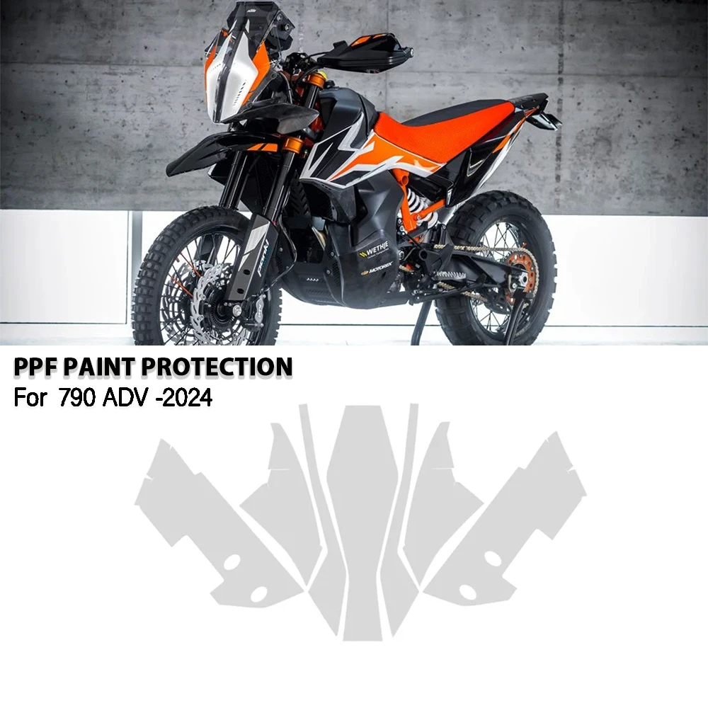 Motorcycle Accessories For 790 Adventure 2024 790 ADV PPF Paint Transparent Protection Film TPU Body Anti-scratch Sticker