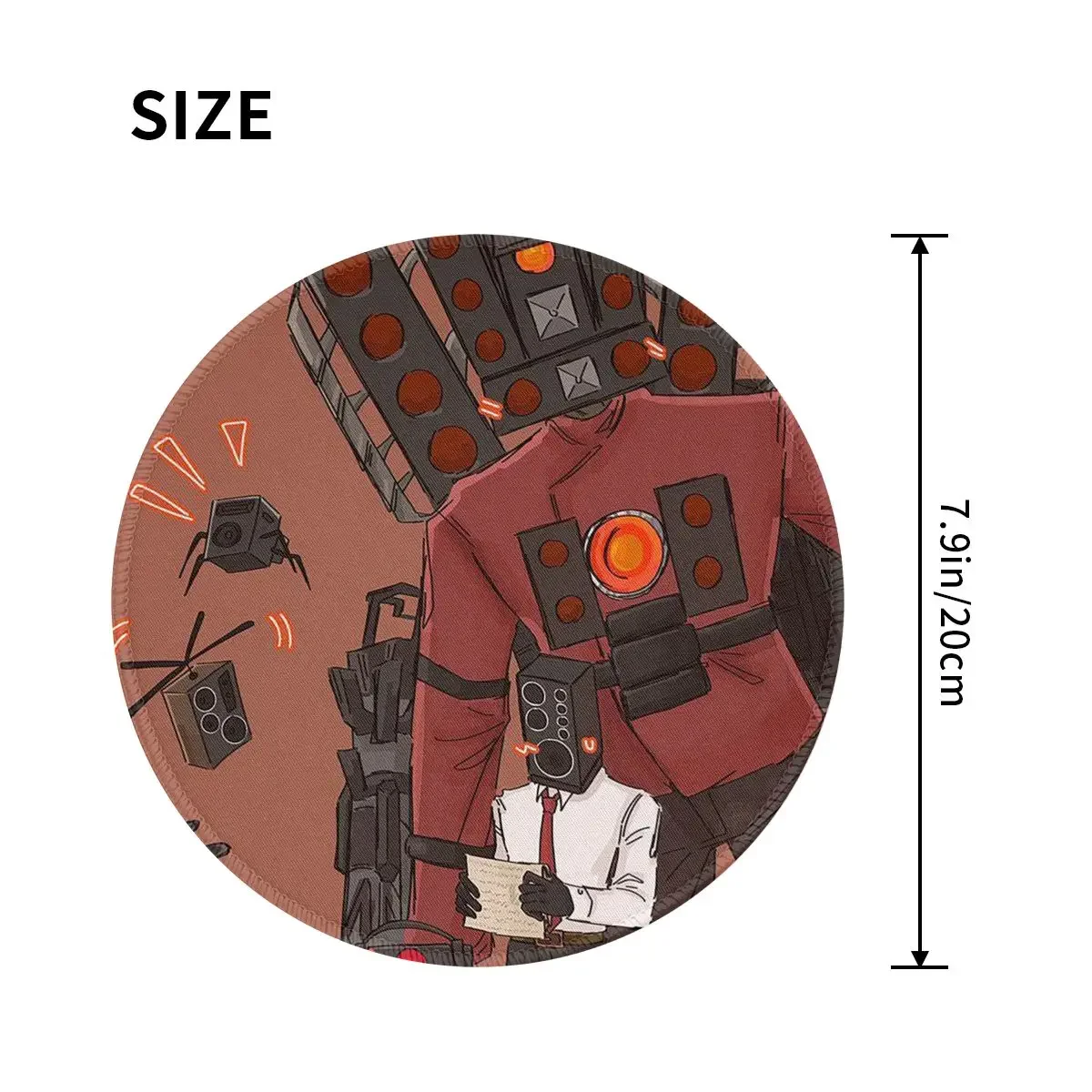 Skibidi Toilet Anime Round Mouse Pad Computer Keyboard Mouse Mat Gamer PC Desk Mat Office Table Mats