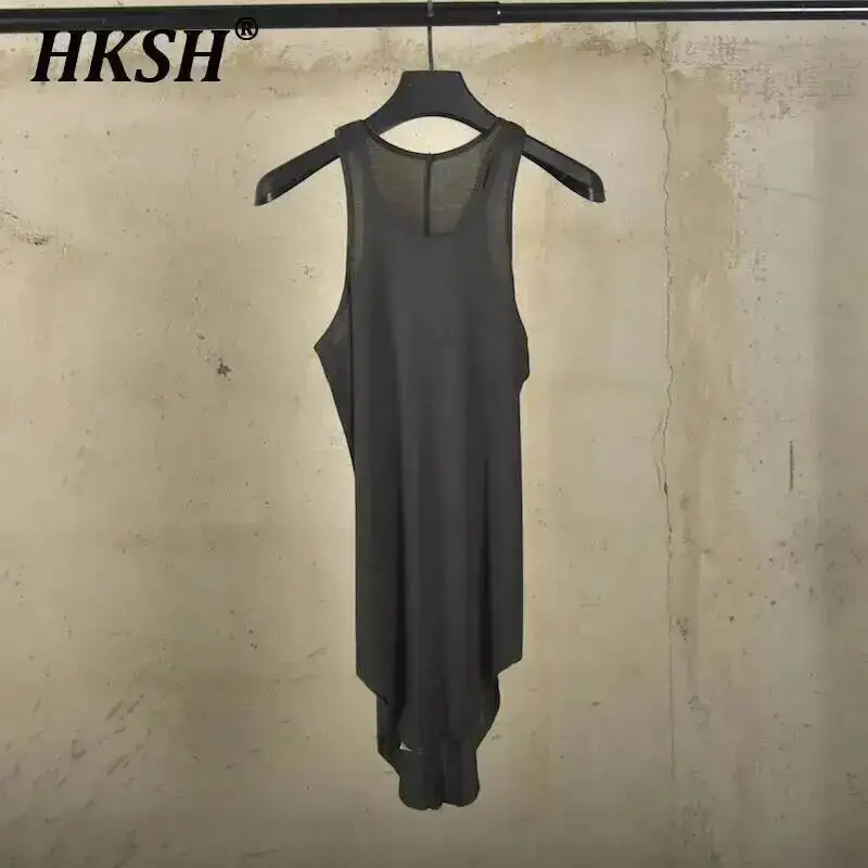 

HKSH RO 2023, летняя новая мужская майка Dark Tide Chic, ультратонкая прозрачная толстовка без рукавов, шерстяной модный жилет, модный HK4911