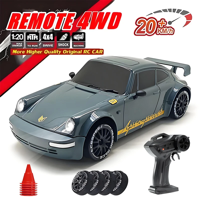 

4WD 1/20 Rc Car 20KM/h High Speed RC Drift Vehicle Car Remote Control Racing Car with LED Light Competition Race Car Kid Toy
