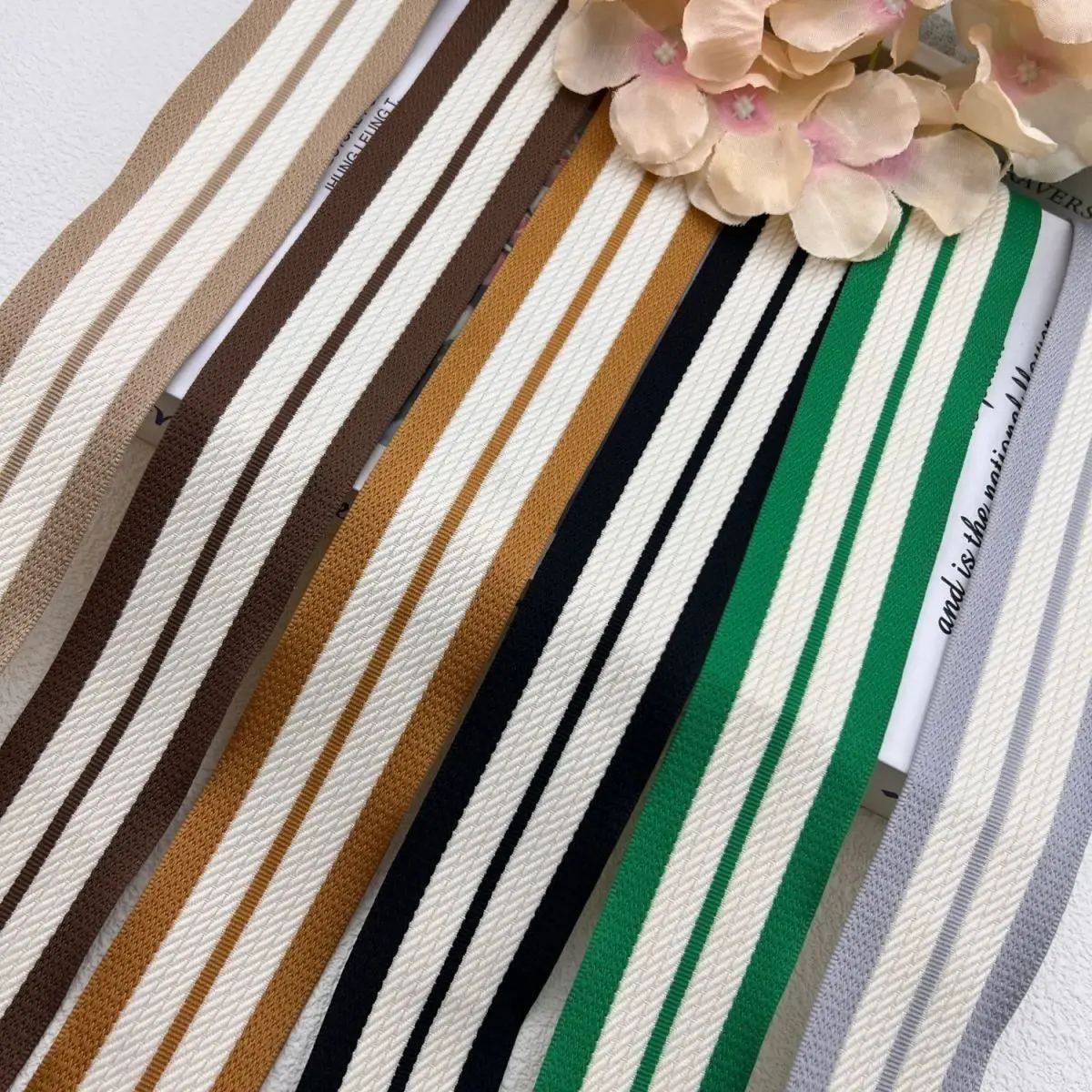 Color matching side striped clothing women's sweatpants clothing side decorative webbing fashion DIY clothing accessories