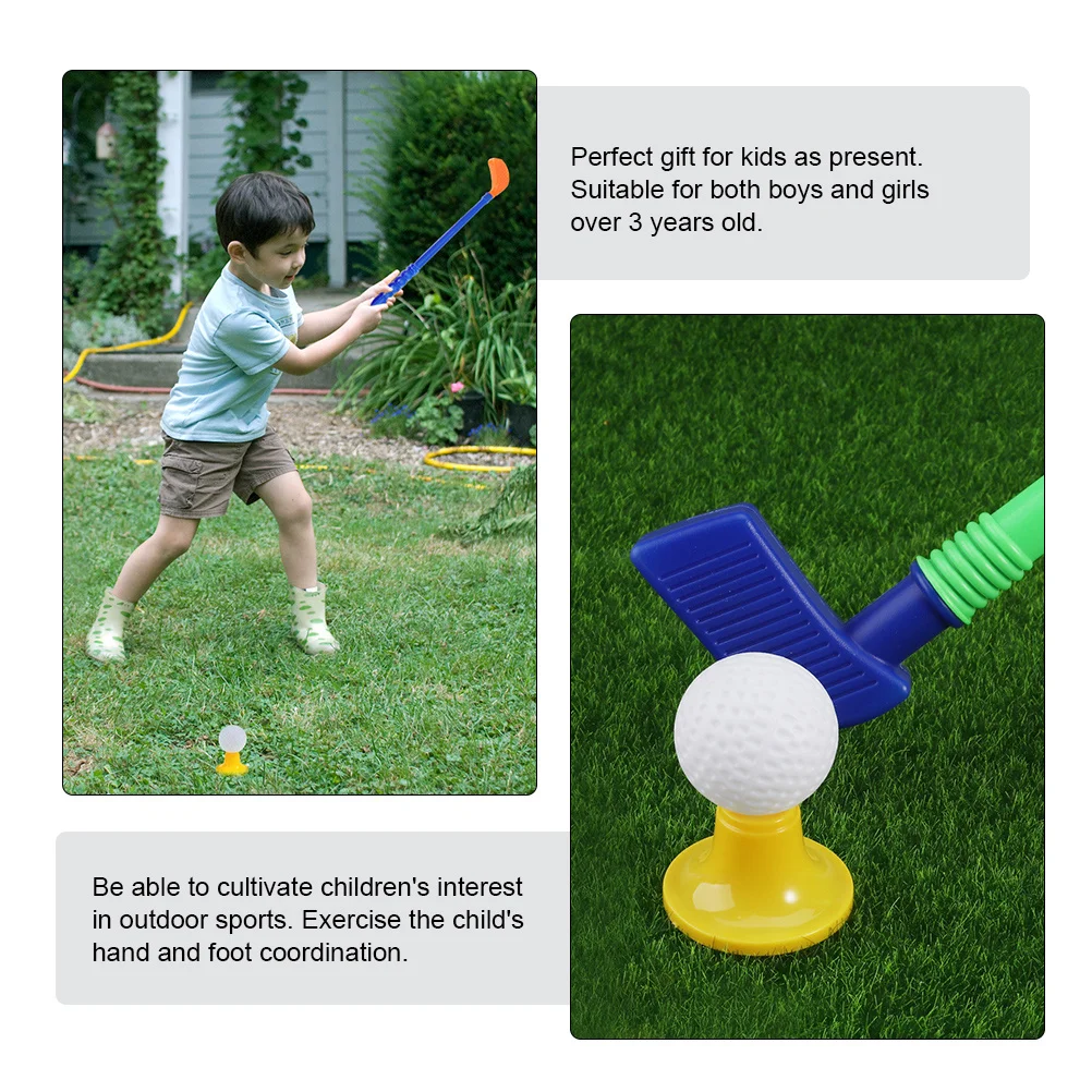 

1 Set Of For Kids 3+ Years, Children Golf Kit Outdoor Indoor Sports Plaything, Educational Plastic Golf Game Set, Premium Abs