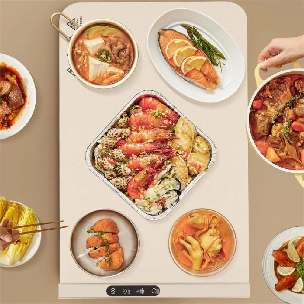 حصيرة طاولة محمولة متعددة الوظائف، درجة حرارة ثابتة، لوحة تسخين منزلية للحفاظ على دفء الطعام