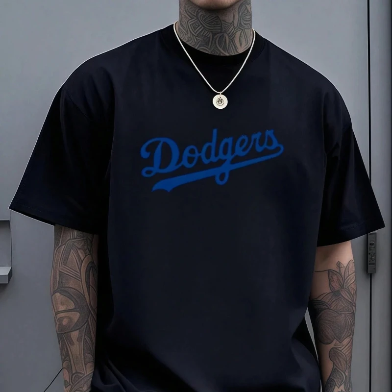Mens Dodgers Script Emblem T-Shirt