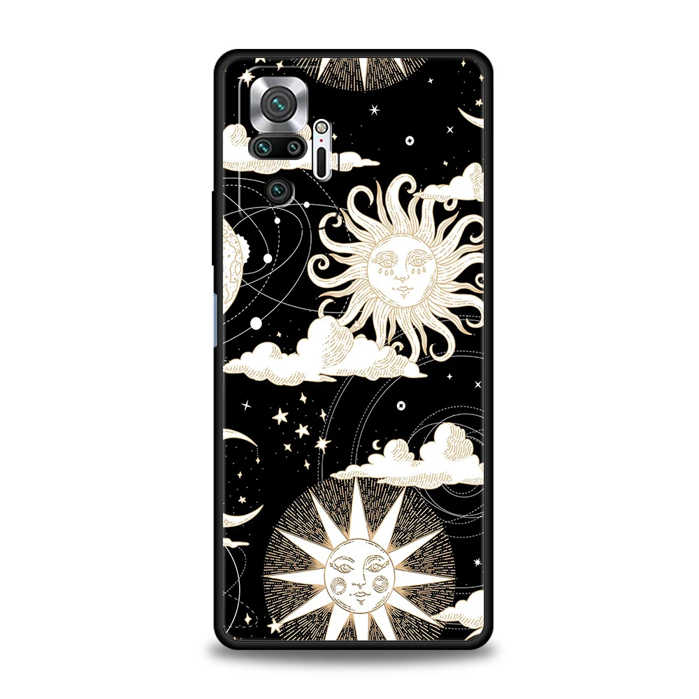 Suns Moons Clouds Astrological Phone Case Cover for Redmi Note 12 10 11 Pro Plus 7 8 8T 9S 9 K40 K50 Gaming 9A 9C Pro Plus Shell