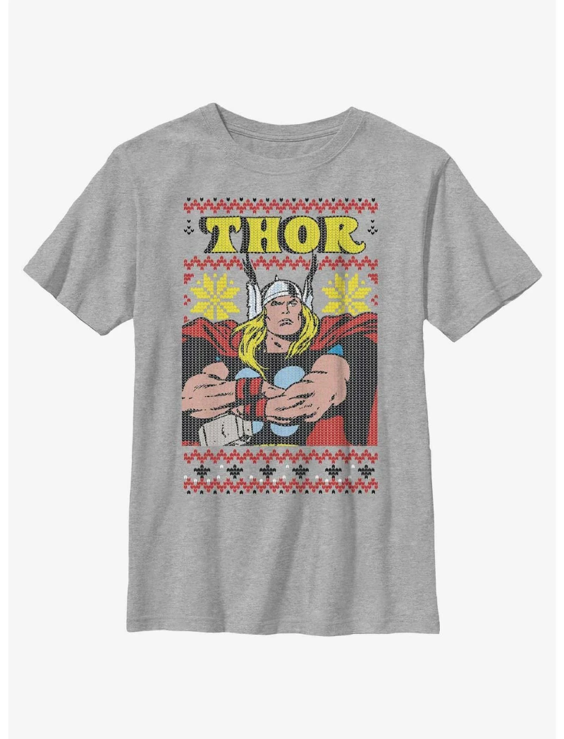 

Marvel Thor Asgardian Ugly Christmas Youth Christmas Pattern Top Cotton Summer Women Cotton Oversized Tshirt Men Clothes