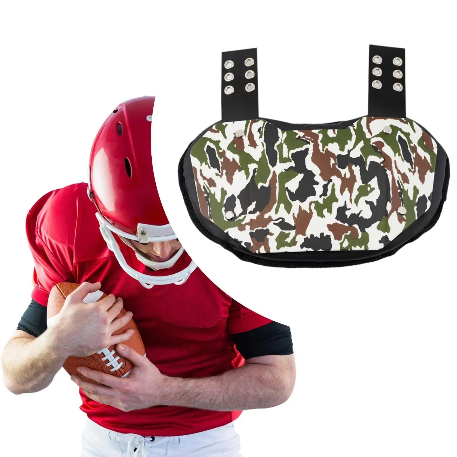 Protective Football Back Pad Abrasion Resistant Rugby Back Pads Athletes