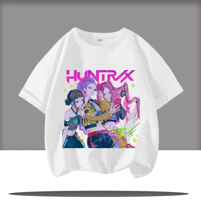 

KPop Demon Hunters T-shirt Fashion Casual Tops Girls Boys O-Neck Short Sleeve K-Pop Demon Hunters Fans Gift Children's Clothing