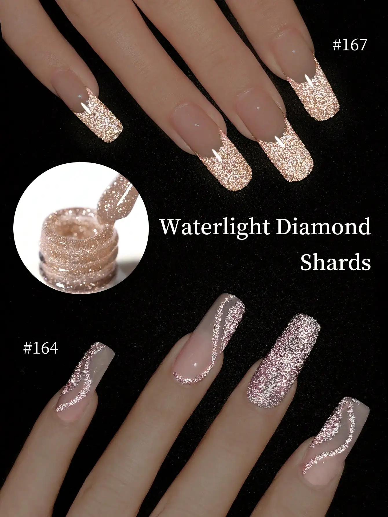 6-Color 15ml Water Light Crushed Gel Nail Polish Set, UV LED Soaking Nail Gel, Semi-Permanent, DIY Salon Quality Nail Art Gel