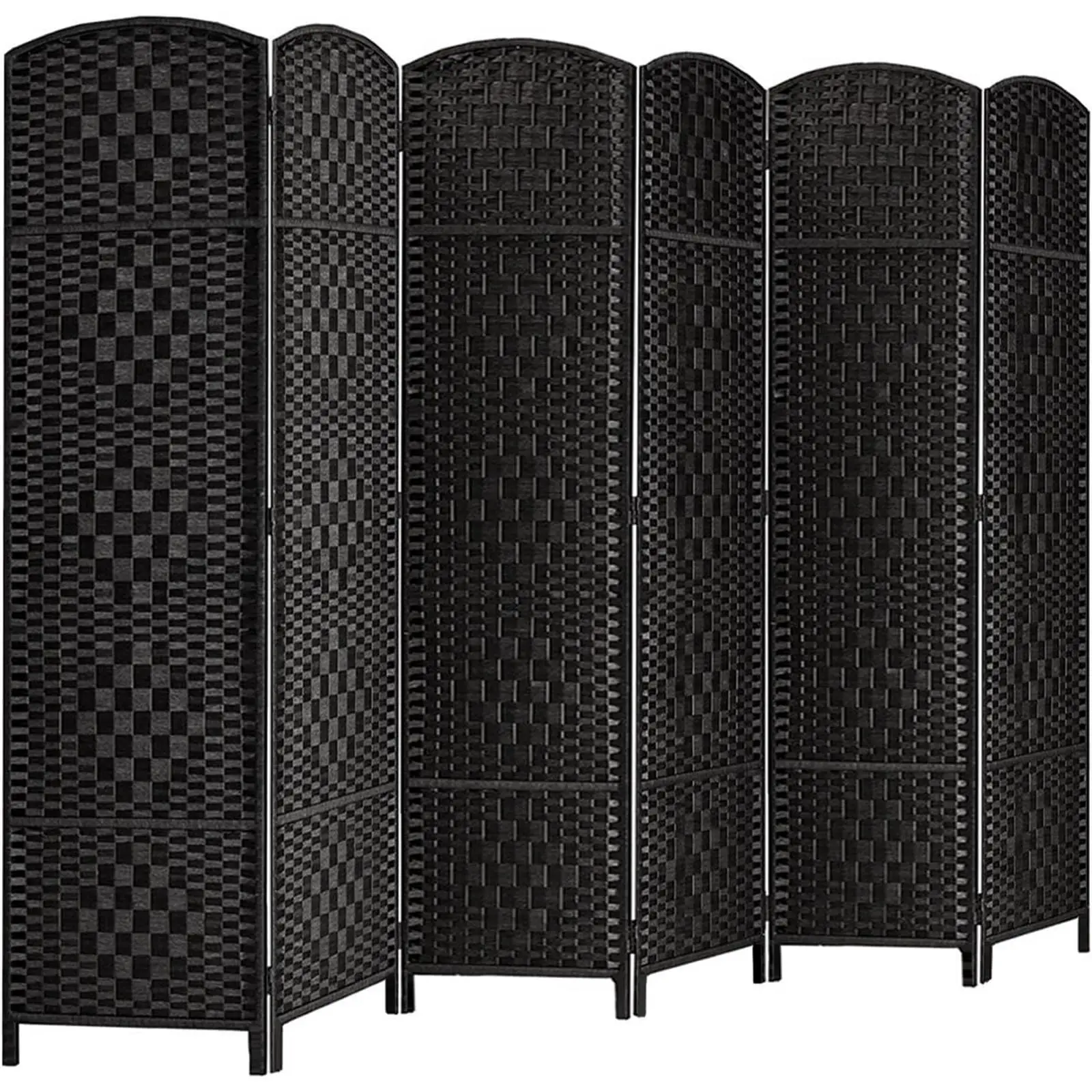 Room Divider,Room Dividers and Folding Privacy Screens,6 Panel Black