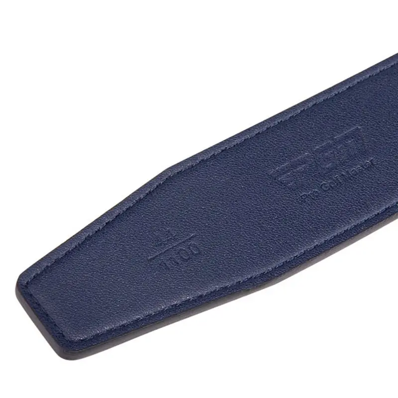 ABJV حزام رجالي موضة ثلاثي الأبعاد شعار منقوش طبقة علوية جلد البقر سبيكة مشبك ملابس غولف حزام للرجال B