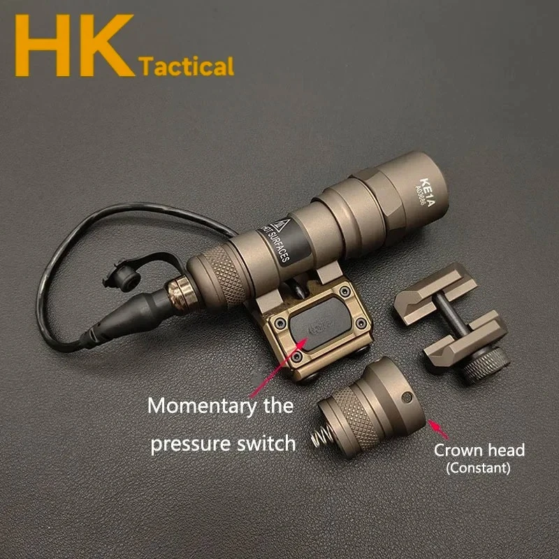 Tactical SF Surefir M600 M600B M300 M300B Airsoft Powerful Flashlight LED Pressure Switch Scout Rifle Gun WeaponsLight