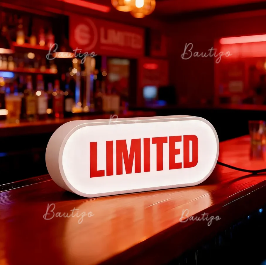 Coffee Shop Sign LightBox Brew&recharge Lighted Logo 3d Printed Lamp Customizable Tabletop Light Up Sign Custom Led Light Box