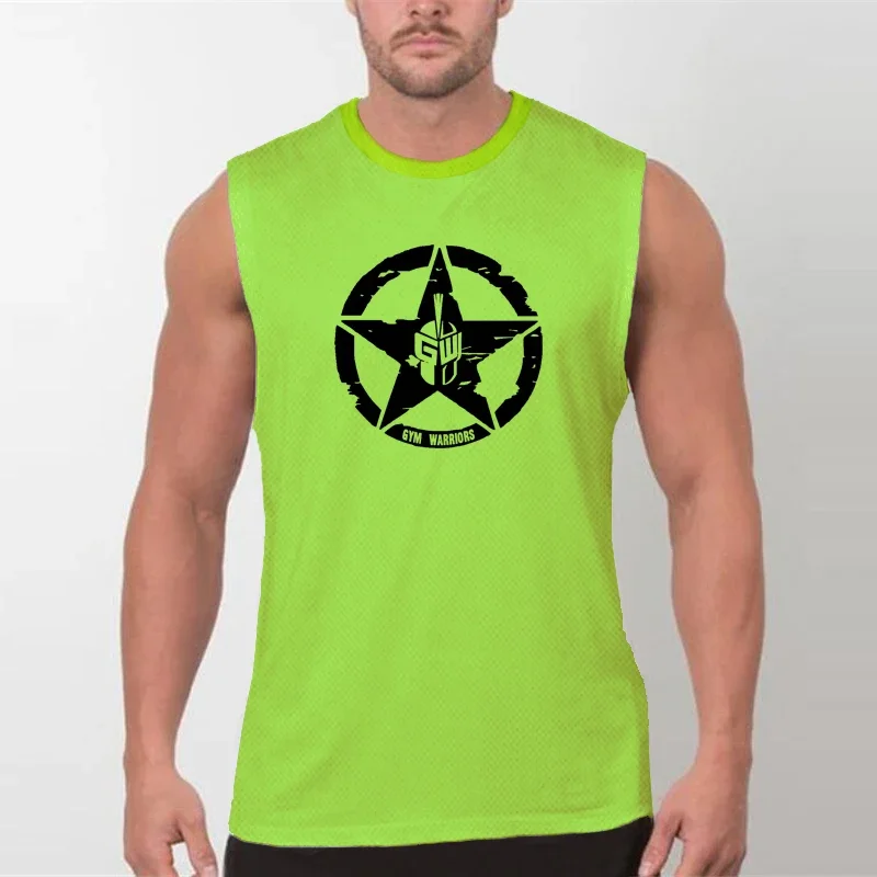 New Mens Running Vests Gym Quick Drying Clothing Bodybuilding Tank Tops Sleeveless Breathable Tops Undershirt Casual Sportswear