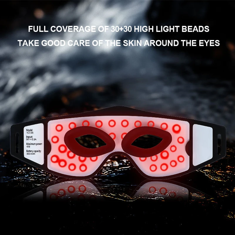 630NM 850NM 근적외선 레드 라이트 테라피 아이 마스크 장치 아이 마사지기 뷰티 케어 장치 눈가 주름 제거기