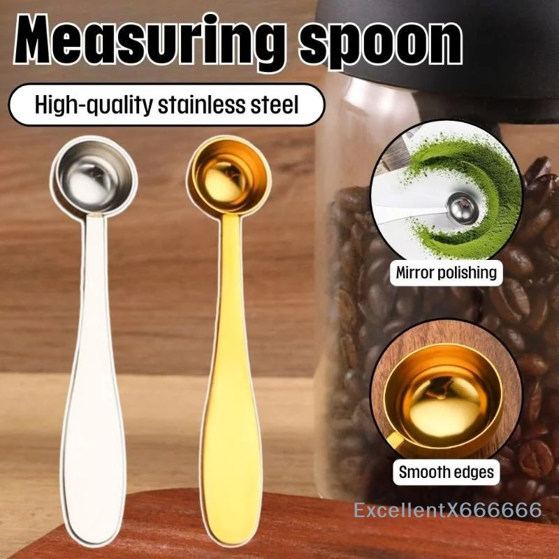 Matcha Spoon Metal Silver Gold Stainless Steel Durable Matcha Powder Coffee Green Tea Measuring 1 Gram