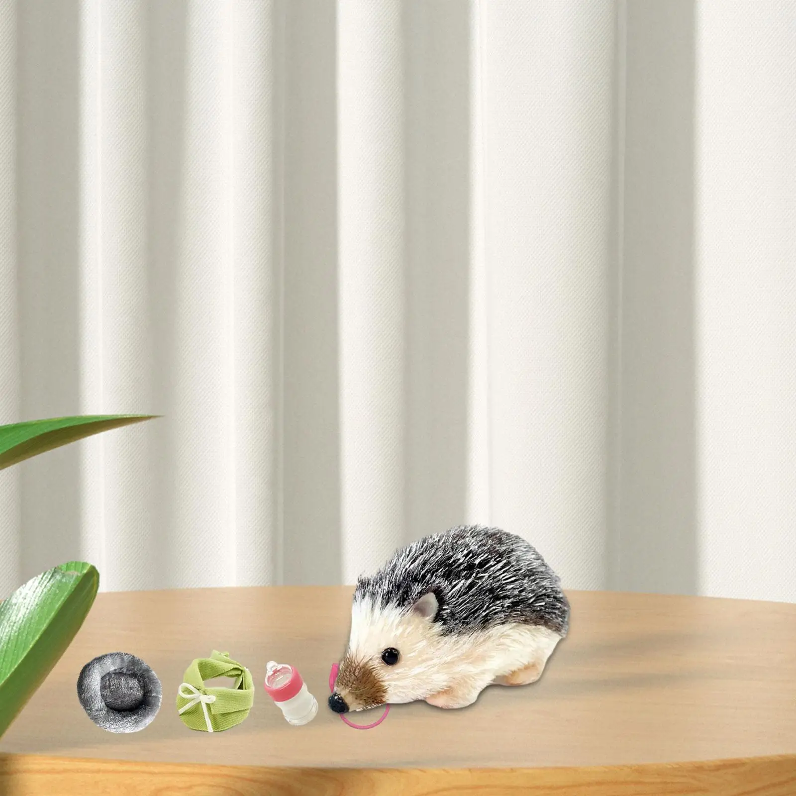 Cute Hedgehog Reborn Toy Full Silicone Mini Animal Model Realistic 3D Eyes Soft Touch Doll for Kids Birthday Gift