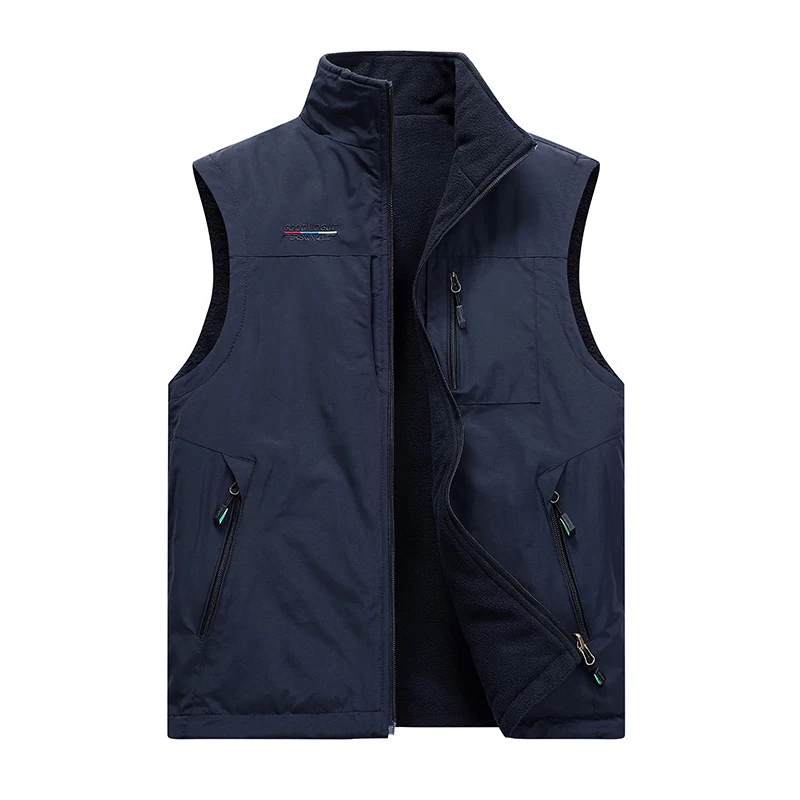 6XL Men Winter Brand Mutil Pockets Waistcoat Vest Men Casual Autumn Vests Outfits Fish Fashion Sleeveless Jacket Vest Men LZLLTT