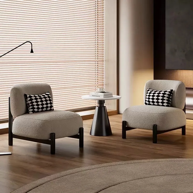 Artemoòn Light Luxury Single Sofa for Living Room Wabi Sabi Style Lazy Leisure Chair Villa Luxury Reclining Design Sofa Chair