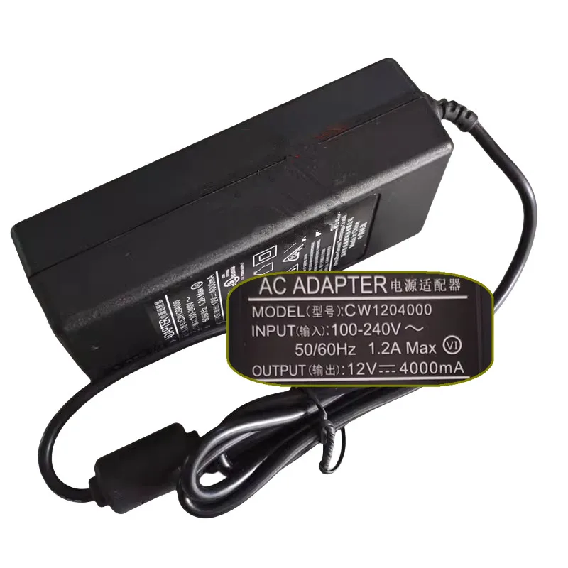 

Shenzhen Cenwell Technology CW1204000 12V 4A AC Adapter Charger 48W Power Supply 5.5*2.1mm for Govee Class 2 Power Supply