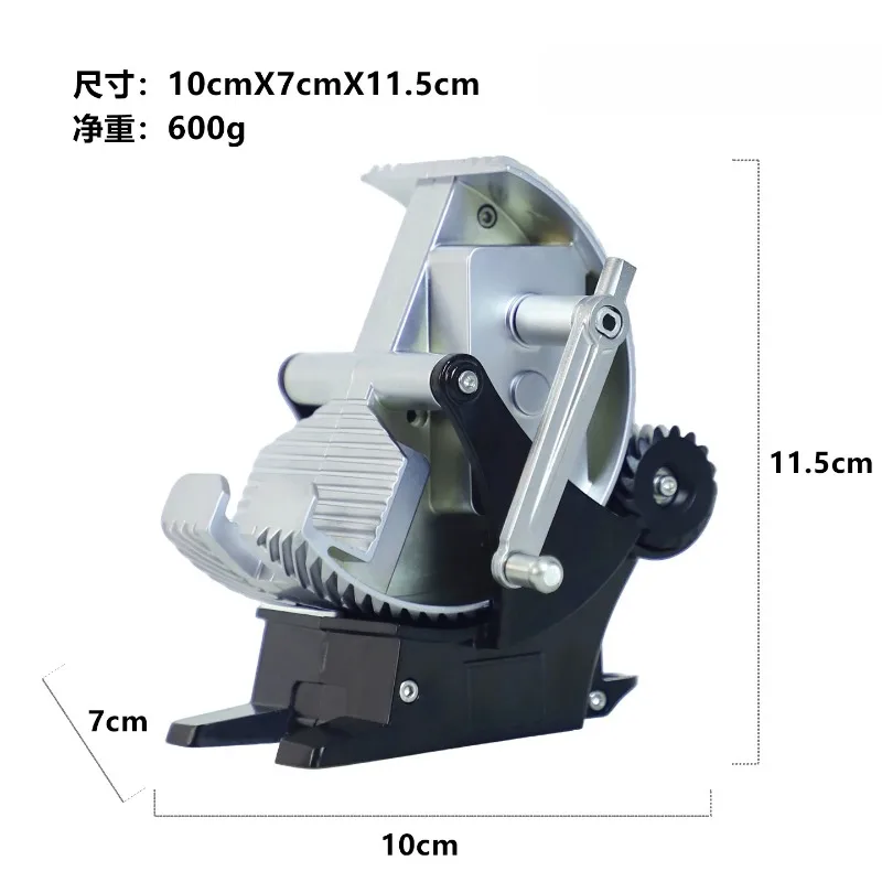 All-metal mechanical alloy serrated knob gear hand crank power generation mobile phone holder