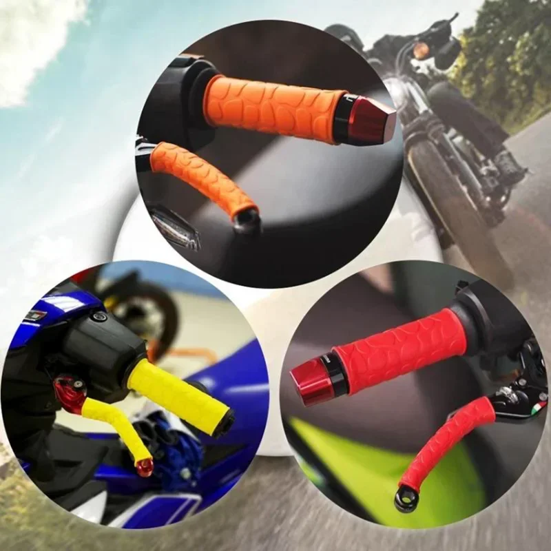 4pcs Non-slip Rubber Grip Glove Motorcycle Handle Cover Universal Heat Shrinkable Grip Cover Sleeve Handlebar Covers Accessories