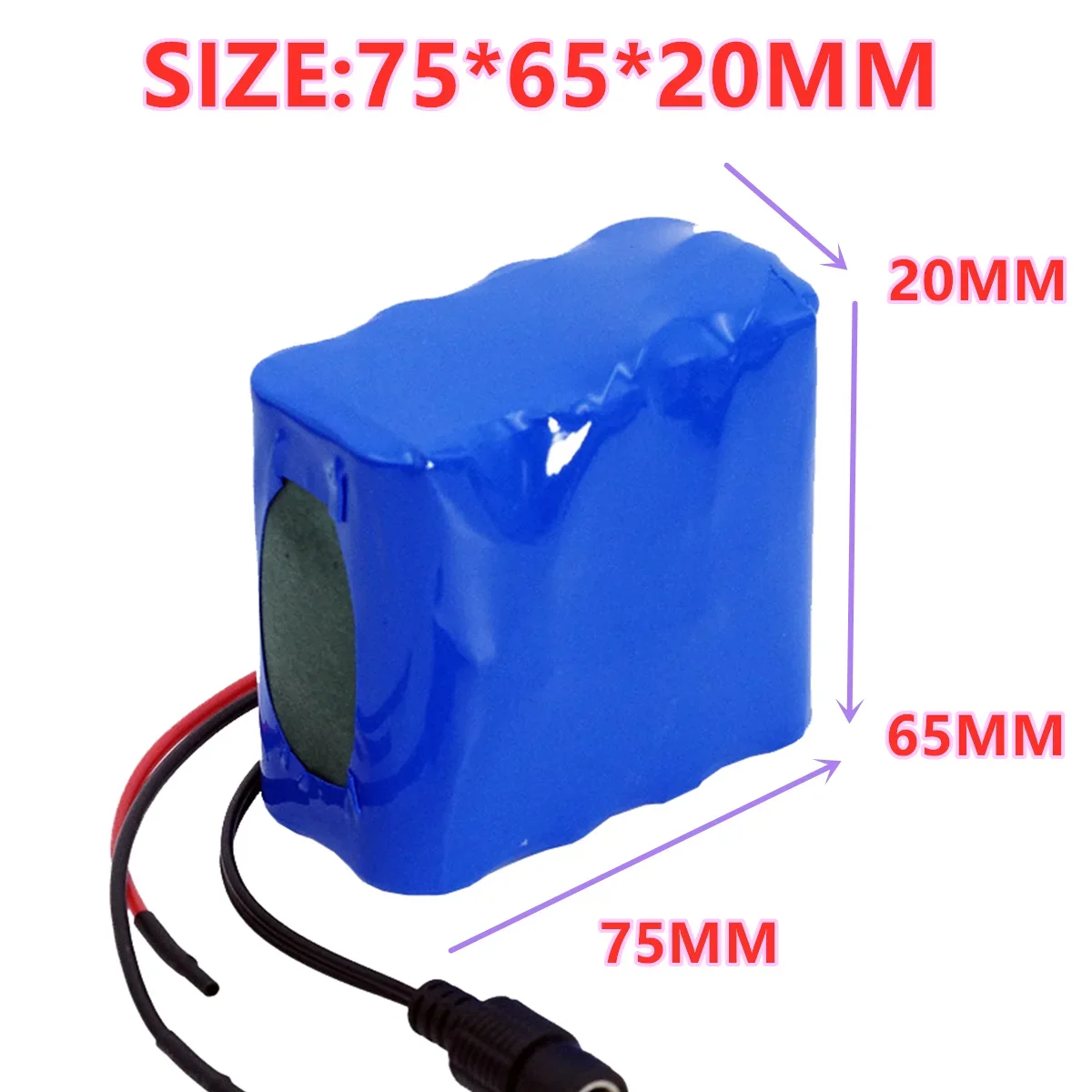 14.8V 6.0A 18650 Lithium Battery Pack 4S2P 6000mAh Built-in 10A BMS for Bluetooth Speakers and Night Fishing Lights